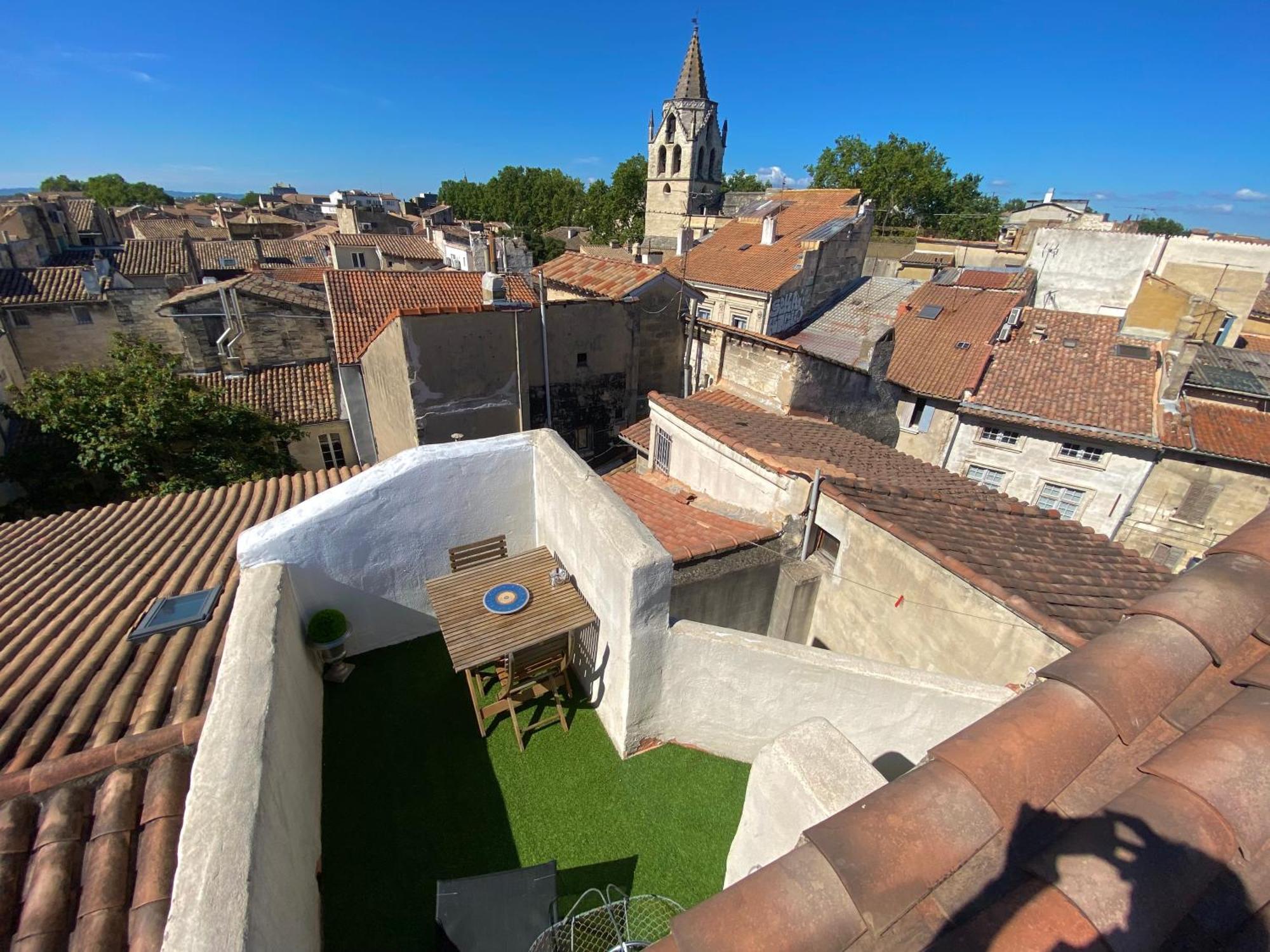 Appartement 1 Chb, Calme, Lumineux, Clim, Terrasse 亞維農 外观 照片
